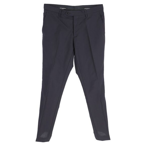 Burberry Straight-Leg Trousers in Navy Blue Wool